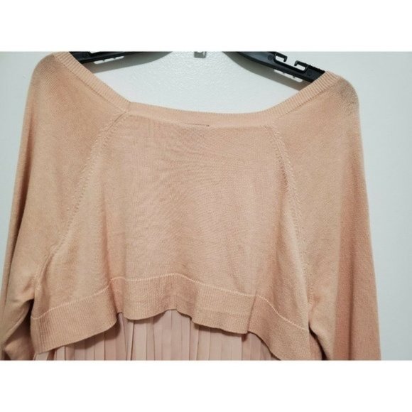 Torrid Soft Pink Pleated Chiffon Back Sweater 2X - Picture 7 of 12